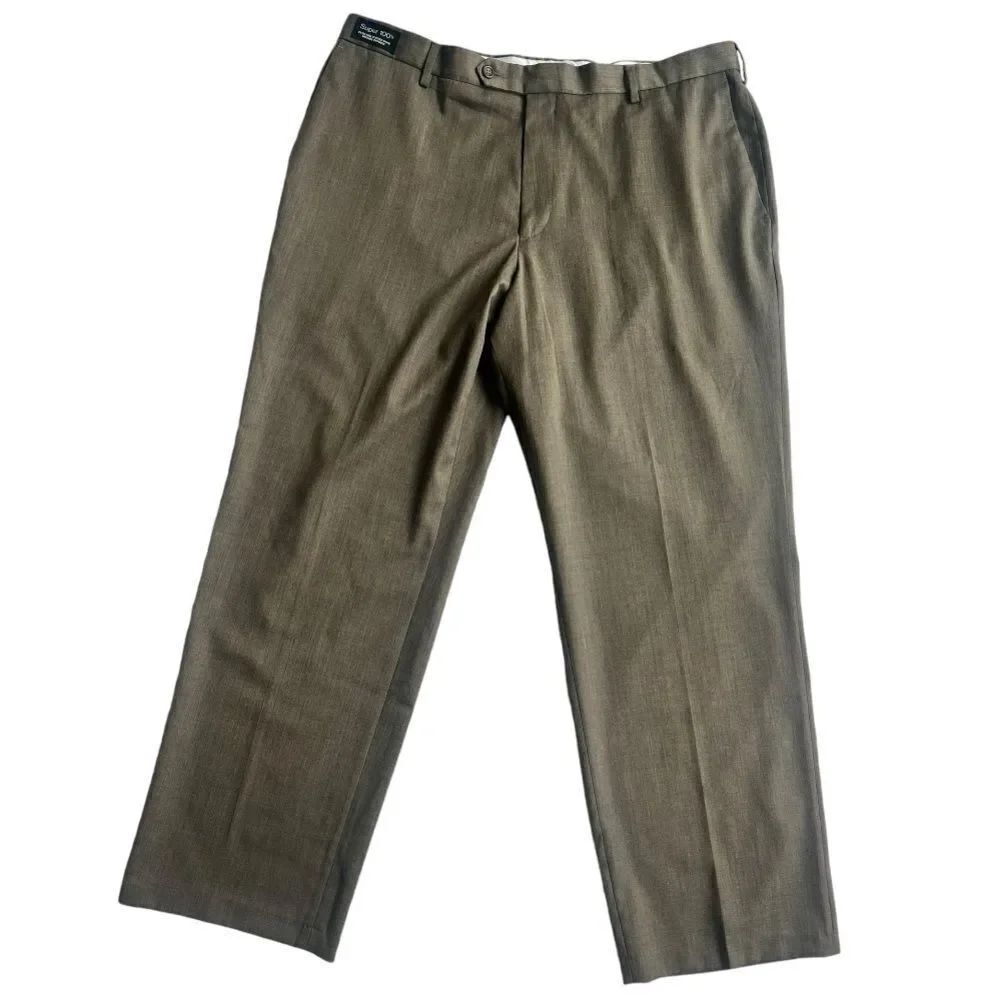 Dockers Collection Men's Super 100 Extra Fine Wool Blend Relaxed Slacks 38 x 30